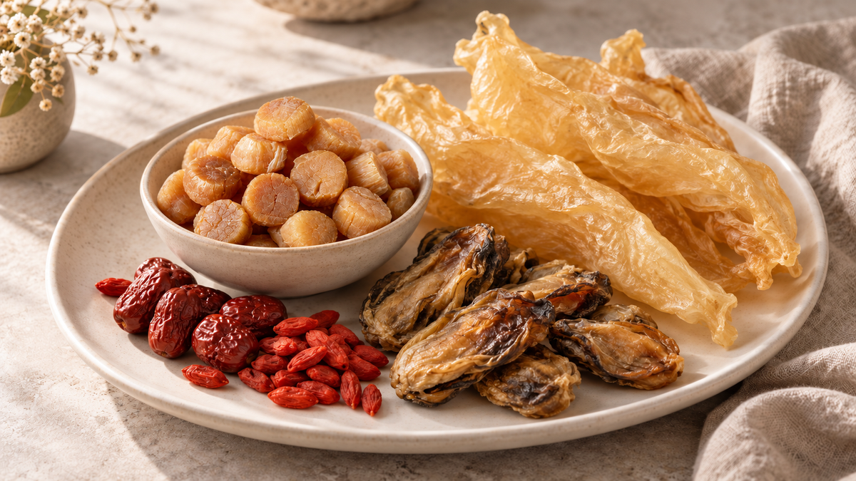 A selection of dried seafood and ingredients / 干海味与食材精选
