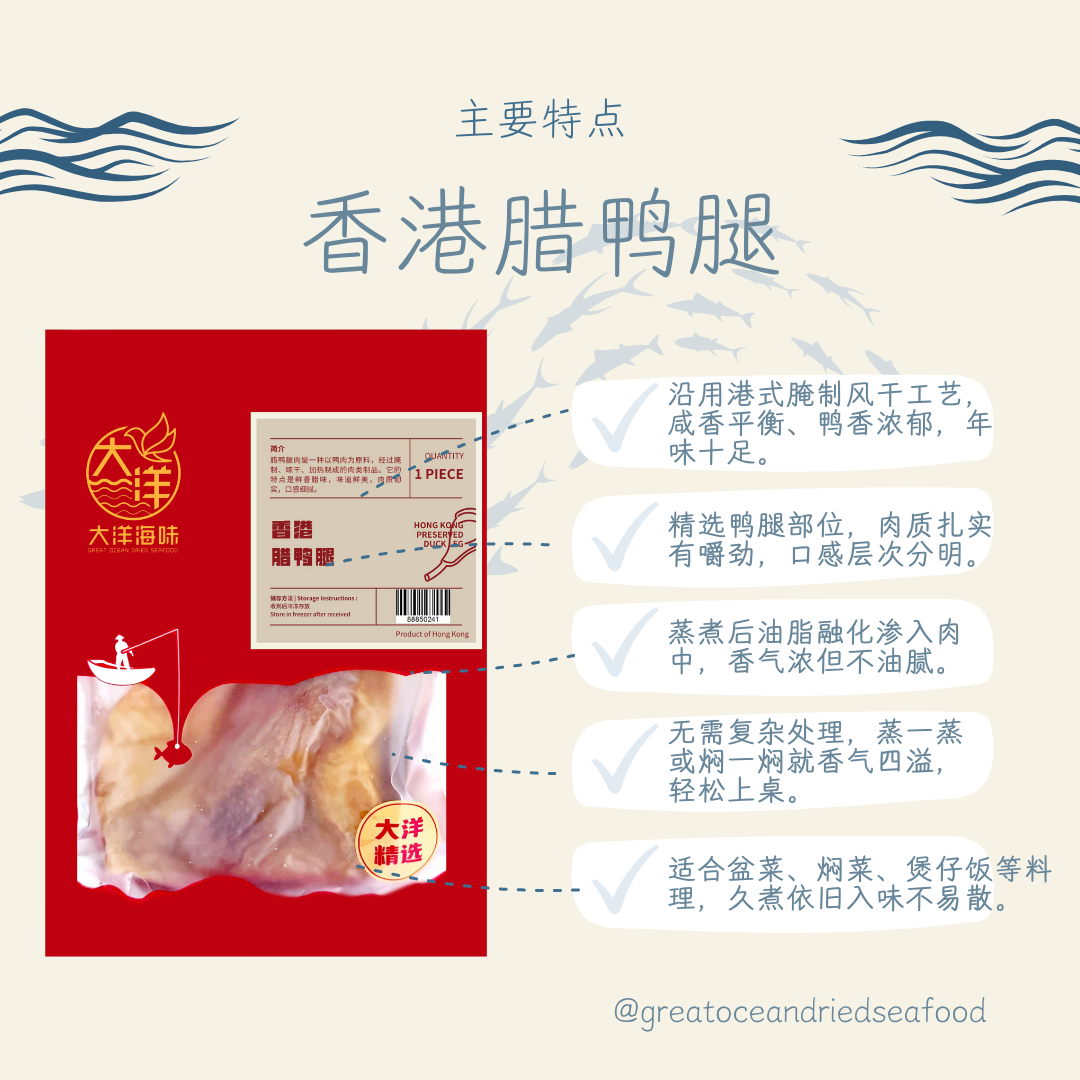 [1 Piece] Hong Kong Preserved Duck Leg | 香港真空腊鸭腿