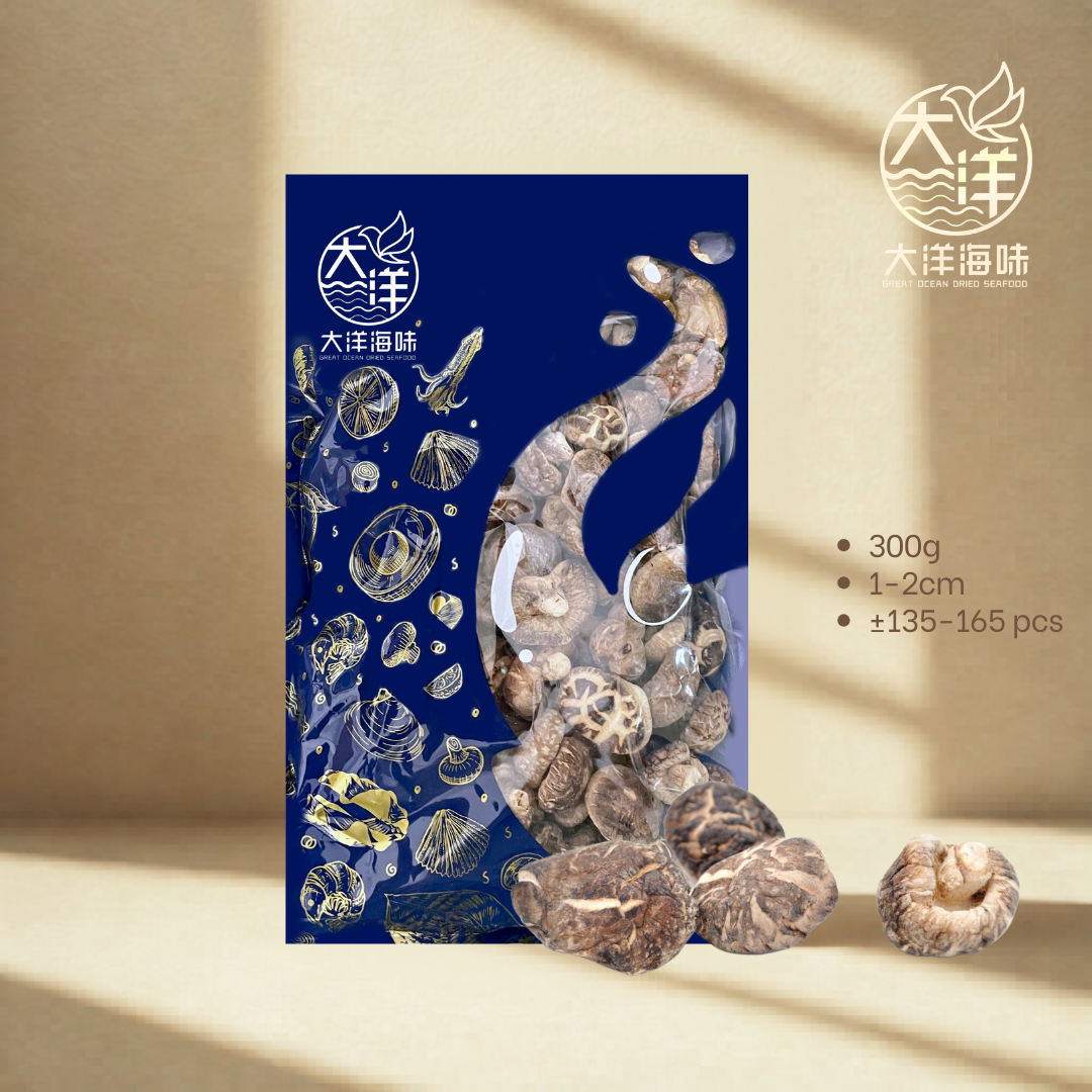 茶花菇 300g Tea Flower Mushroom｜花菇 香菇干货 炖汤煲汤食材 鲜香浓郁 | 300g