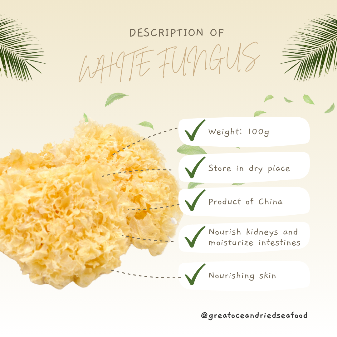 [100g] Great Ocean White Fungus | 无硫磺 白木耳 ｜ 雪耳