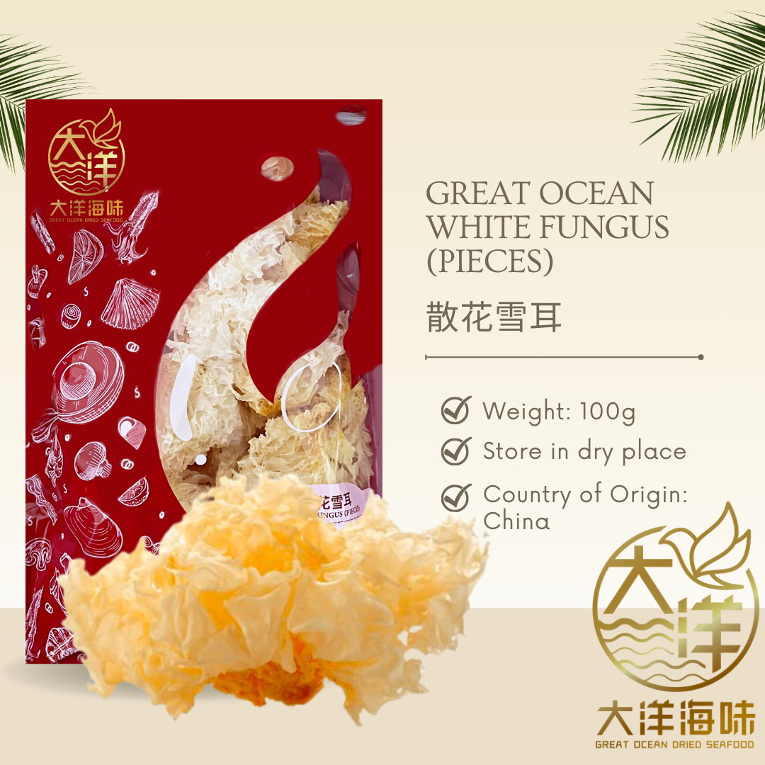 [100g] Great Ocean White Fungus | 无硫磺 白木耳 ｜ 雪耳