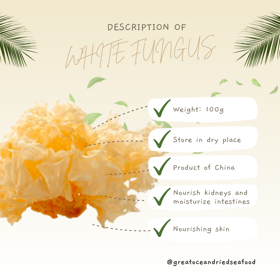[100g] Great Ocean White Fungus | 无硫磺 白木耳 ｜ 雪耳