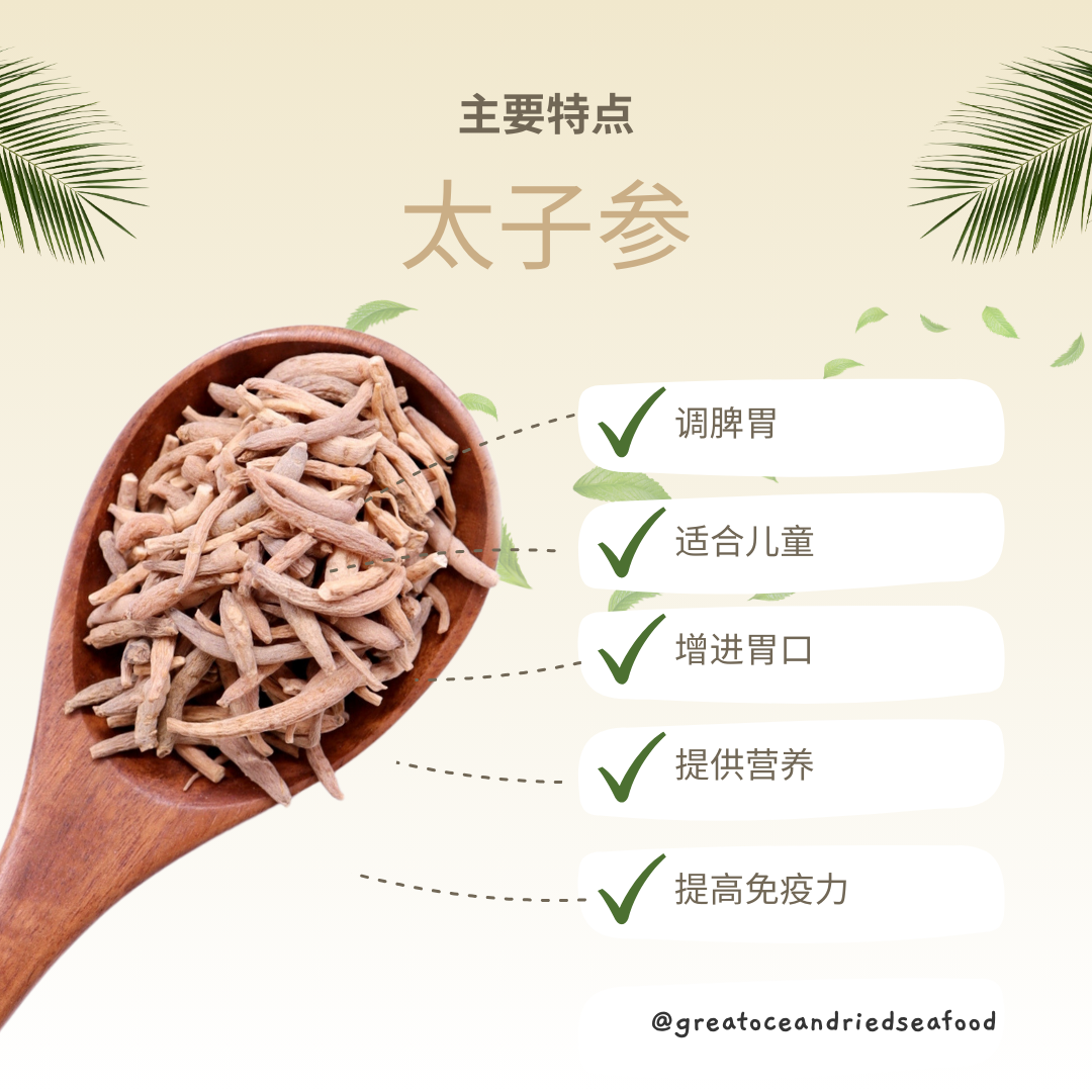 [50g] Great Ocean Prince Ginseng | 太子参 | Tai Zi Shen