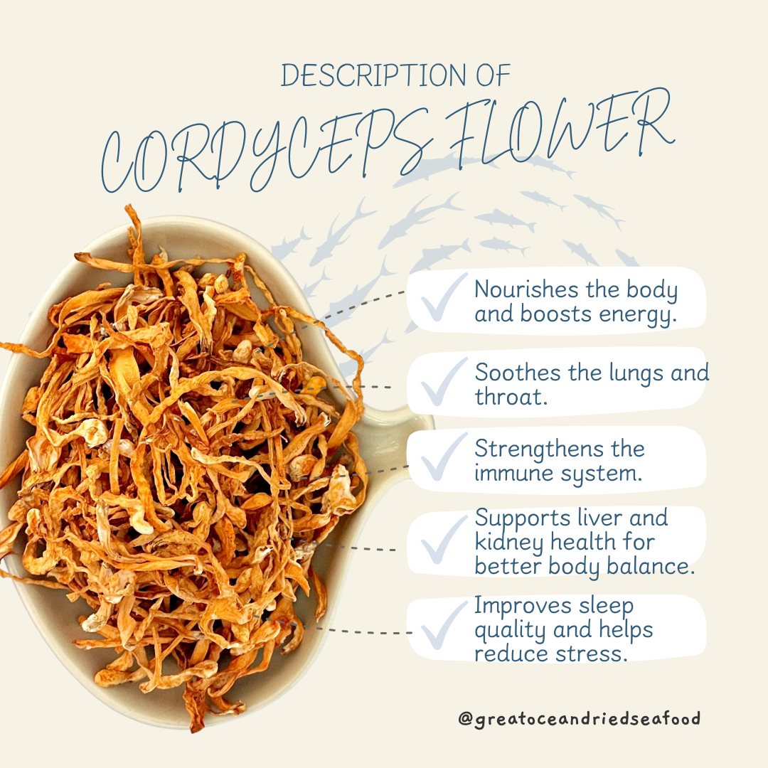 [100g] Great Mountain Herbs Cordyceps Flower | 虫草花 | Chong Cao Hua