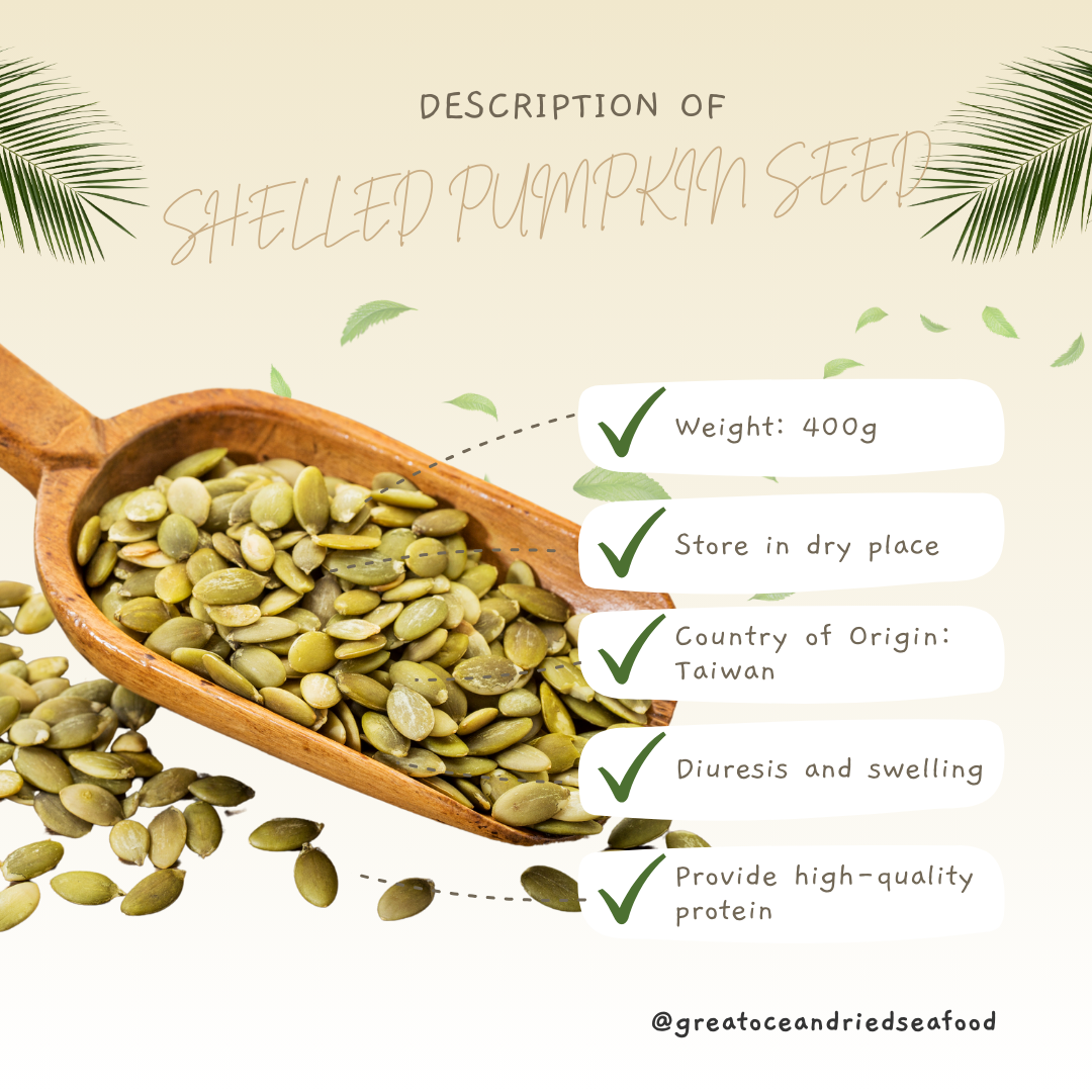[400g] Great Ocean Shelled Pumpkin Seed (Unsalted) | 南瓜子仁 (罐)