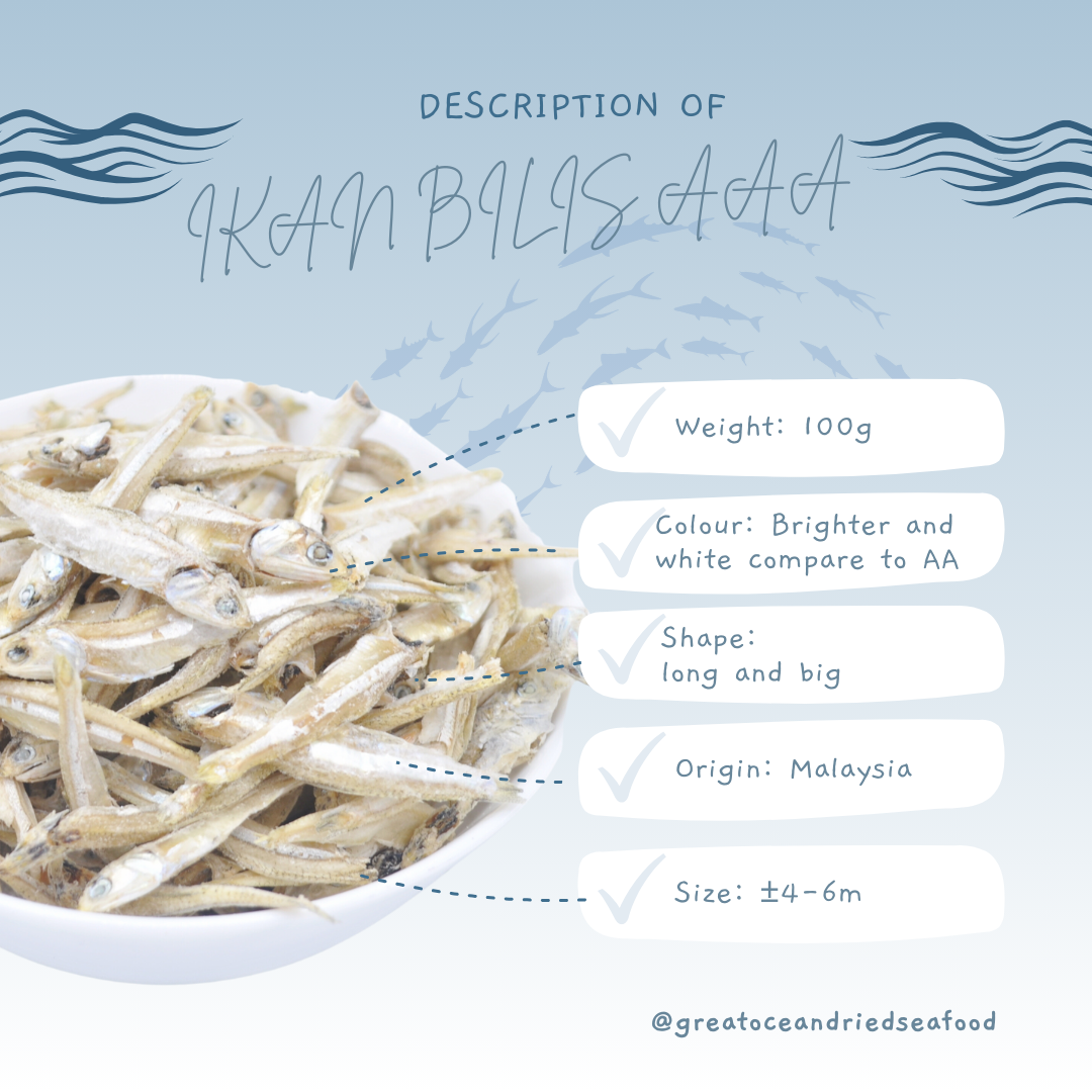 [100g -AA] Great Ocean Ikan Bilis AA | 本地江鱼仔 AA