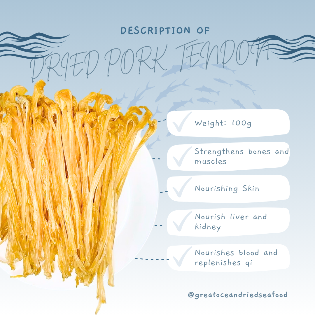 [100g] Great Ocean Dried Pork Tendon | 精选 干猪脚筋