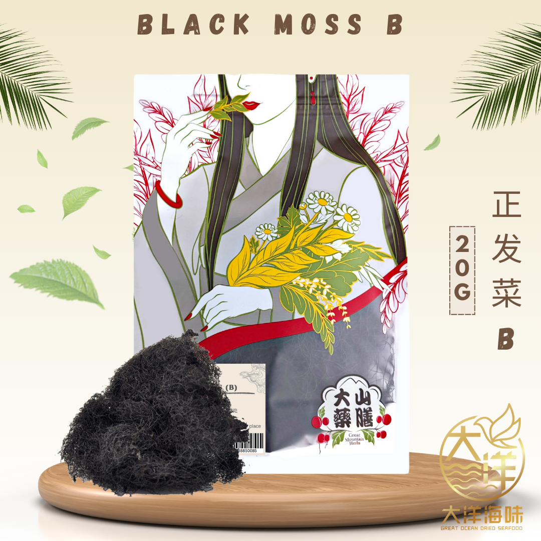 [20g] Great Ocean Dried Black Moss 发菜 | 正发菜
