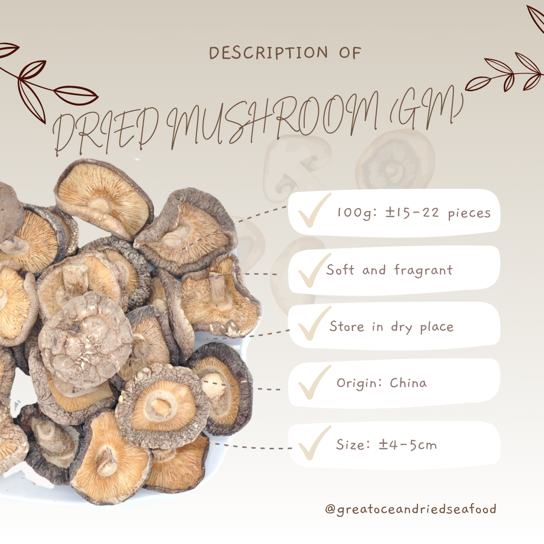 [100g] Great Ocean Dried Mushroom (GM) | 光面菇