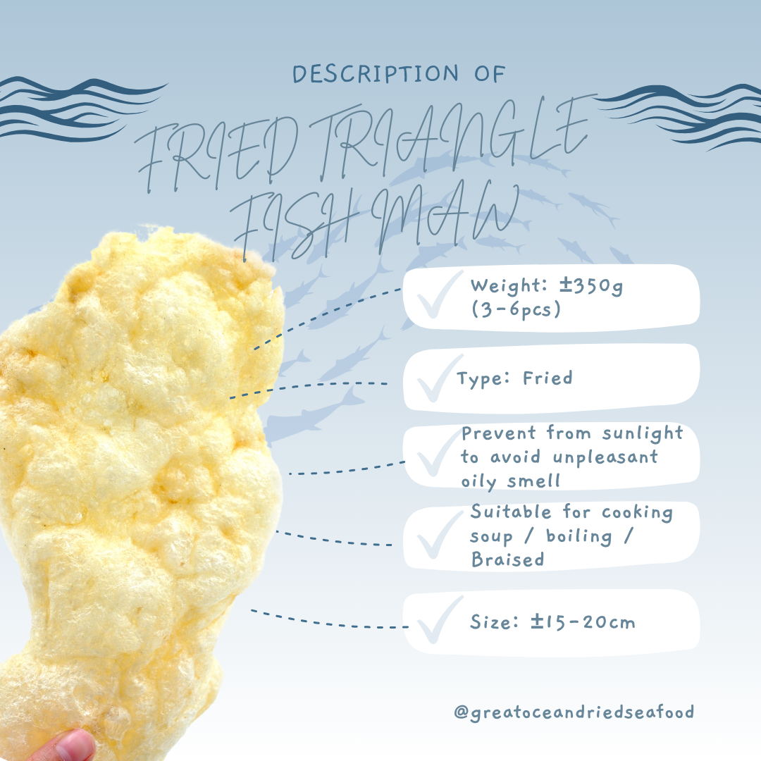 [100G] Mei Hua Fried Triangle Fish maw | 梅花牌炸港鳔 鱼鳔
