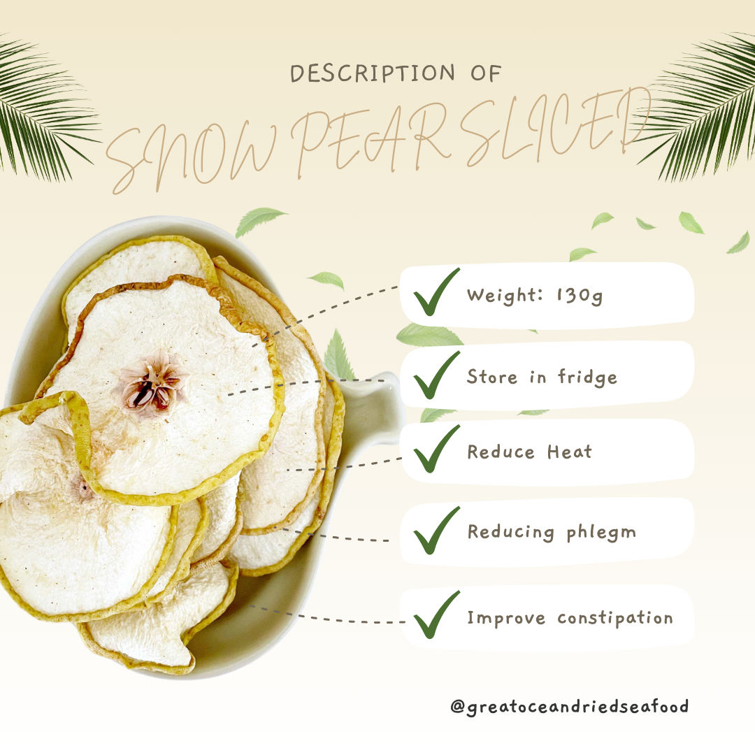 [130g] Great Ocean Dried Snow Pear Slices | 优质 雪梨干片