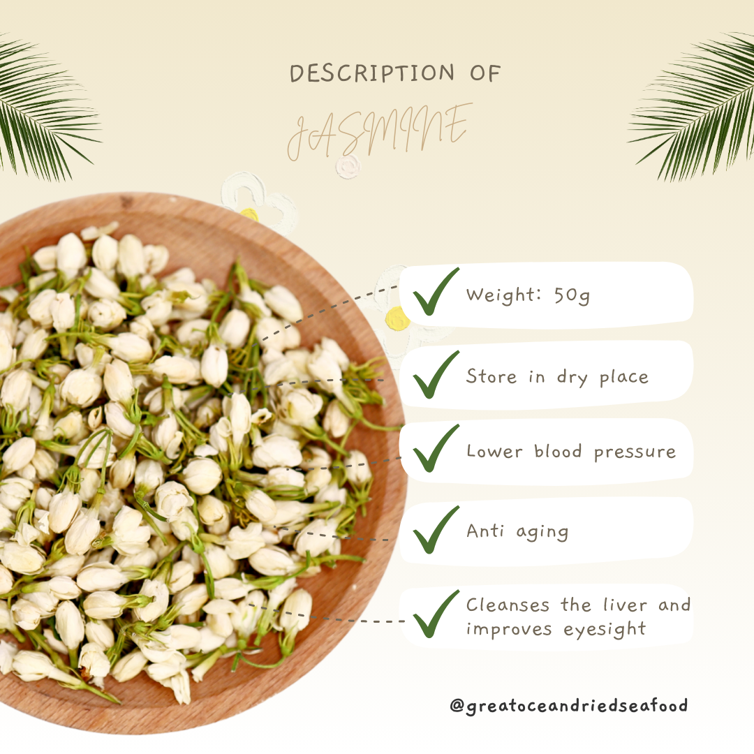 [50g] Great Ocean Jasmine Flower | 无硫玉白 茉莉花
