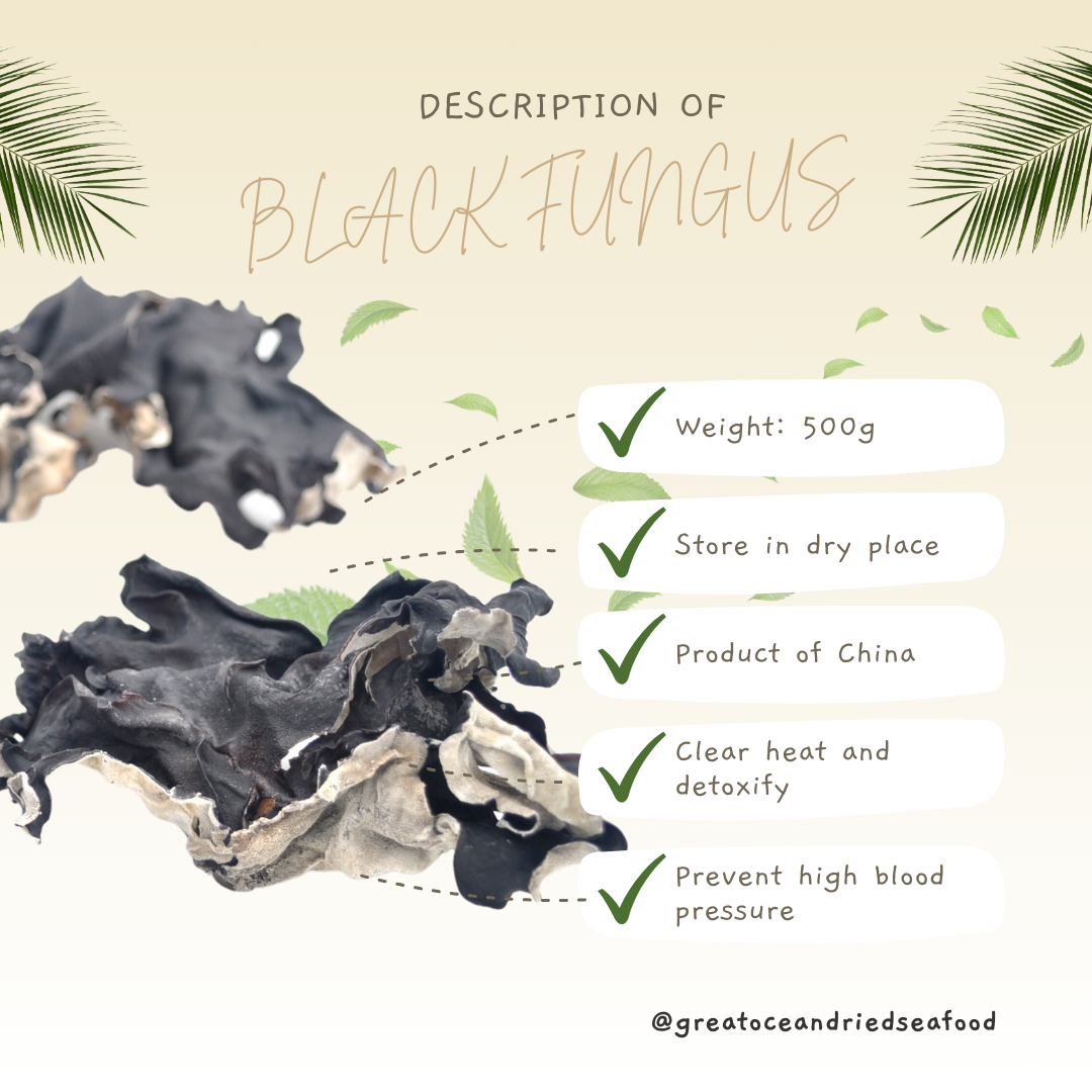 [500g] Great Ocean Black Fungus (Qing Shui) | 清水白背黑木耳 500g