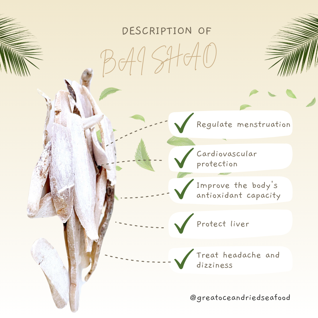 [100g] Great Ocean Radix Paeoniae Alba (Bai Shao) | 野生白芍
