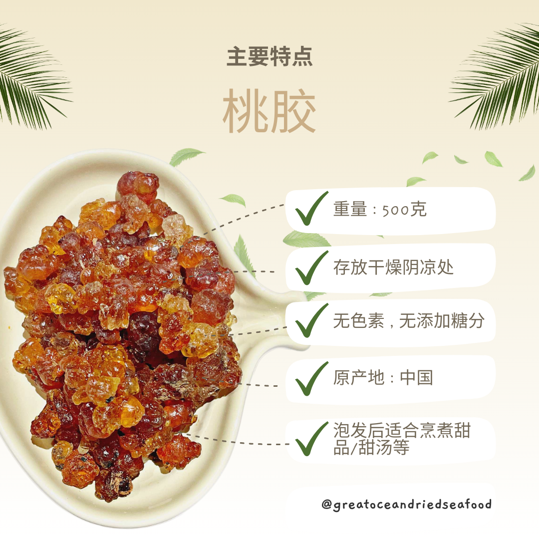 [500G-AAA] Great Mountain Peach Gum | 桃胶