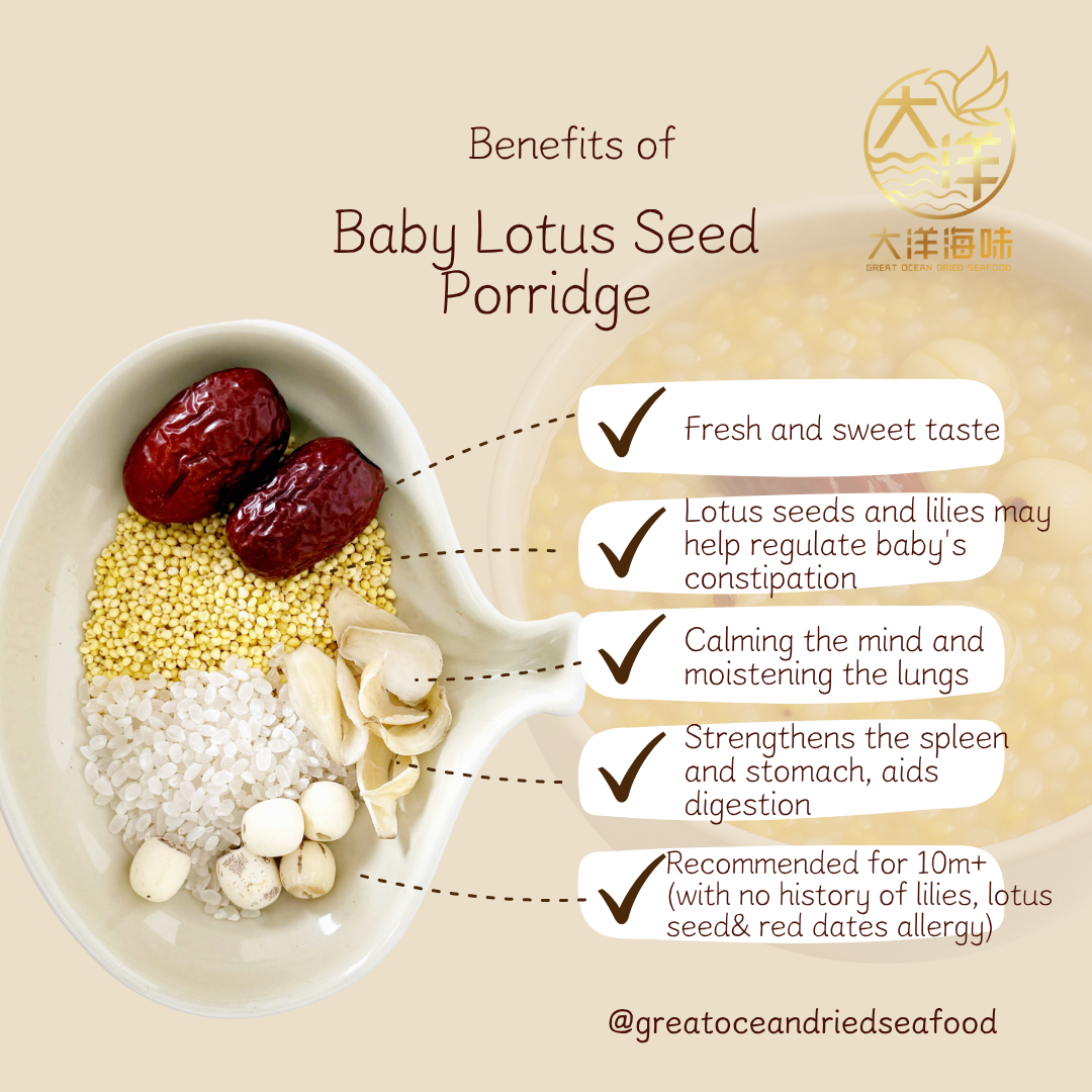 宝宝莲子百合双米粥 Baby Lotus Seed Porridge 婴儿营养粥 宝宝辅食粥 10个月以上