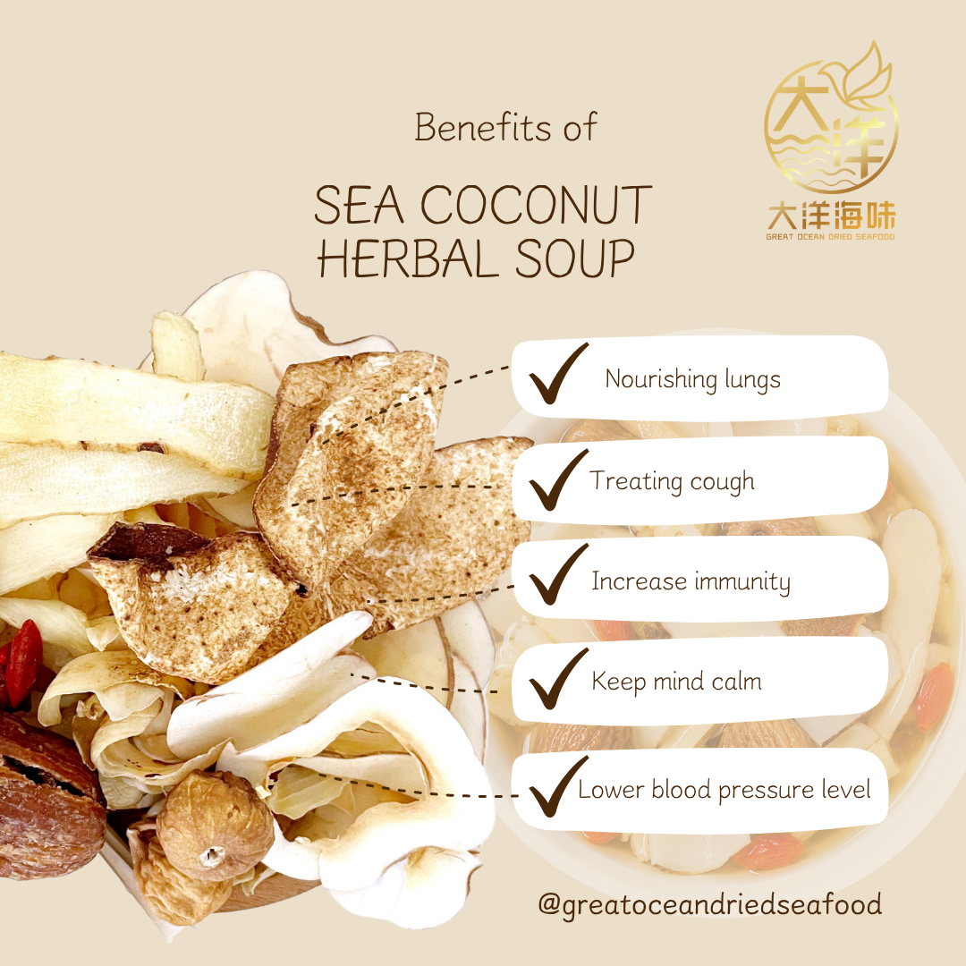 玉竹海底椰润肺汤 Sea Coconut Herbal Soup Pack ±115g