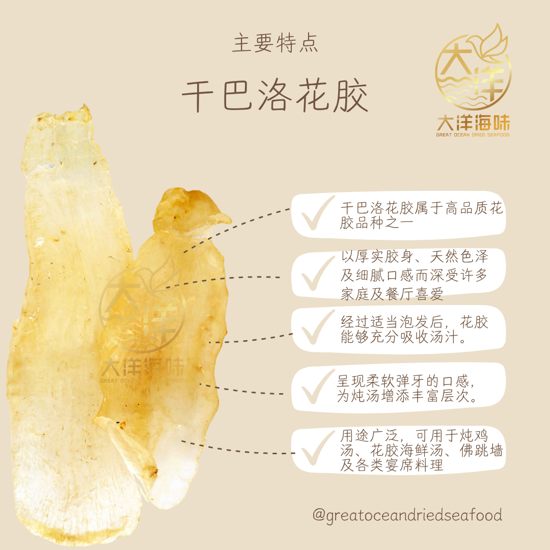 Palo厚花胶 巴洛花胶 1片装 Premium Palo Fish Maw (1 Piece)
