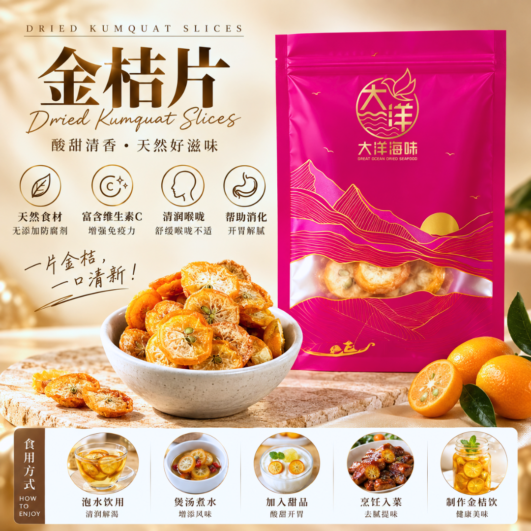 黄金金桔片 50g Golden Dried Kumquat Slices