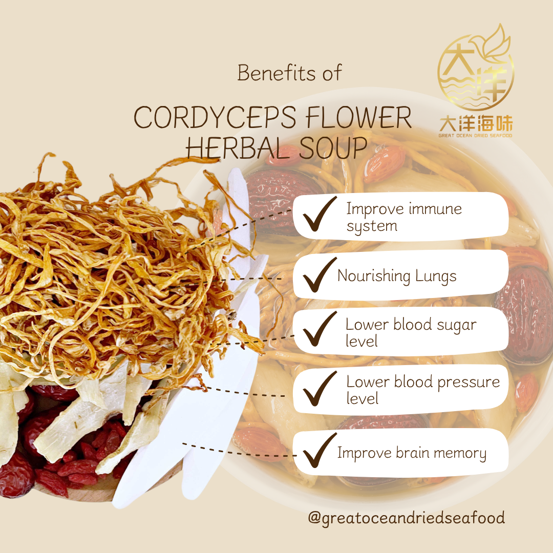 滋补虫草花汤包 Cordyceps Flower Herbal Soup  ±100g