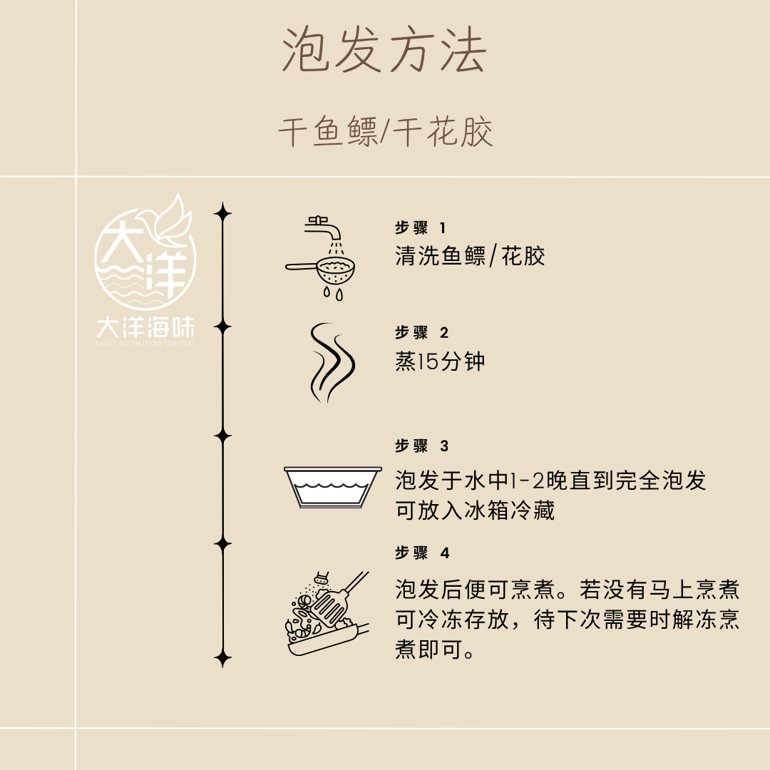 Palo厚花胶 巴洛花胶 1片装 Premium Palo Fish Maw (1 Piece)
