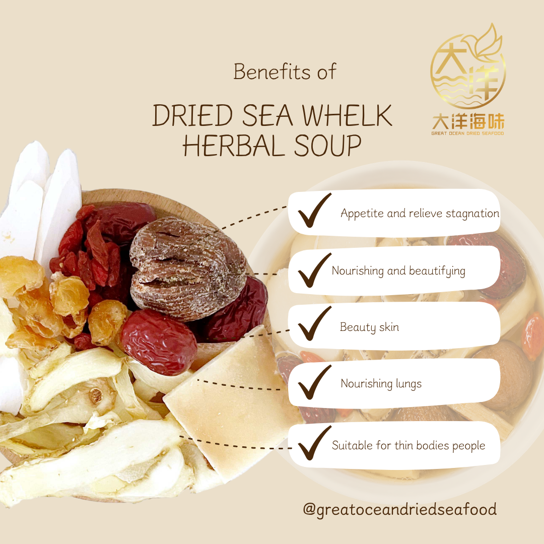 响螺片淮山枸杞汤 Dried Sea Whelk Herbal Soup ±110g