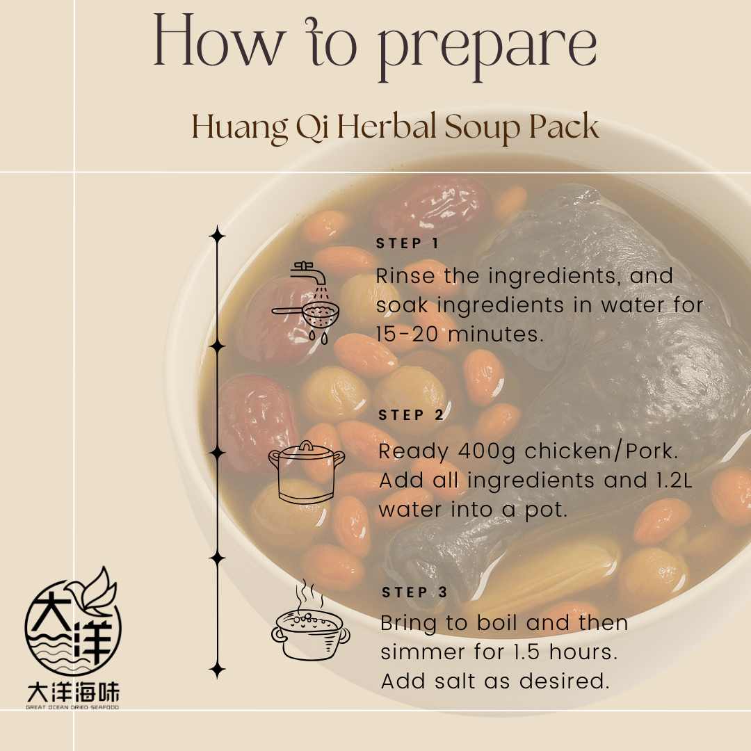 黄芪乌鸡汤包 Huang Qi Herbal Soup Pack 补气养血 月子汤包 药膳炖汤包 (G450)