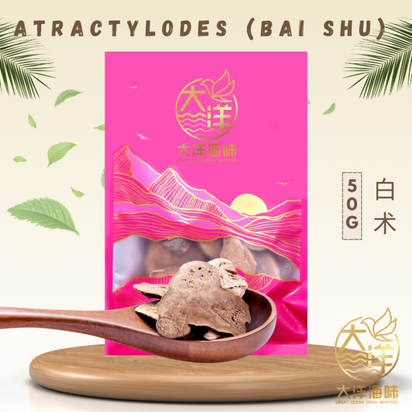 [50g] Great Ocean Premium Atractylodes (Bai Shu) | 优质 白术