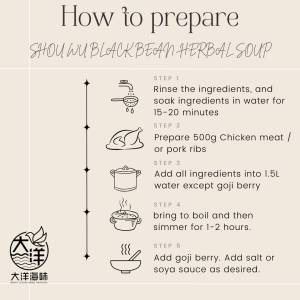 [±178g] Great Mountain Herbs Shou Wu Black Bean Soup Pack | 首乌黑豆补血汤汤包 - Image 7