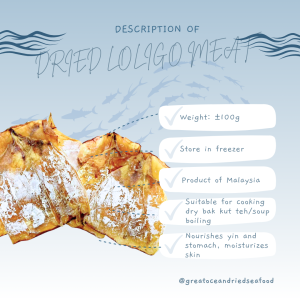 [4inch-100g-Meat] Great Ocean Dried Loligo Meat | Sotong Kering | 鱿鱼肉 | Dried Squid (Meat) - Image 3