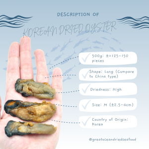[500g] Great Ocean Korea Tiram Kering | 正宗太阳菊韩国蚝干 | Authentic Korean Dried Oyster - Image 11