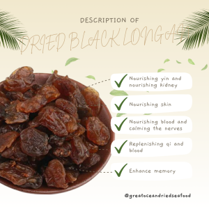 [1kg] Thailand Black Dried Longan | 泰国黑龙眼肉 (透明包装长方形) - Image 3