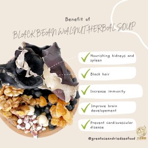 [±168g] Great Mountain Herbs Black Bean Walnut Herbal Soup Pack | 核桃芡实黑豆汤汤包 - Image 4