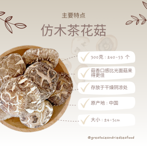 [300g] Great Ocean Tea Flower Dried Mushroom | 仿木茶花菇AA级 - Image 3
