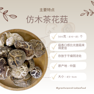 [300g] Great Ocean Tea Flower Dried Mushroom | 仿木茶花菇AA级 - Image 7