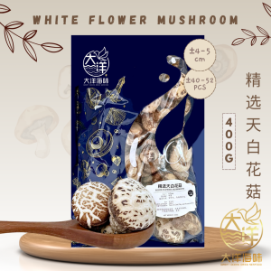 [400g] Great Ocean White Flower Dried Mushroom | 精选 天白花菇