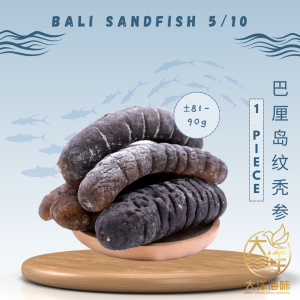 [1 piece] Great Ocean Bali Sandfish Sea Cucumber | 巴厘岛 纹秃参 5/10 头 - Image 7