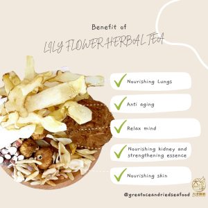[±100g] Great Mountain Herbs Lily Flower Herbal Tea Pack | 百合养颜茶 - Image 4