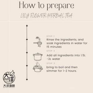 [±100g] Great Mountain Herbs Lily Flower Herbal Tea Pack | 百合养颜茶 - Image 6