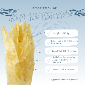 [150g] Great Ocean Dried Triangle Fish Maw | 精选 干港鳔 - Image 3